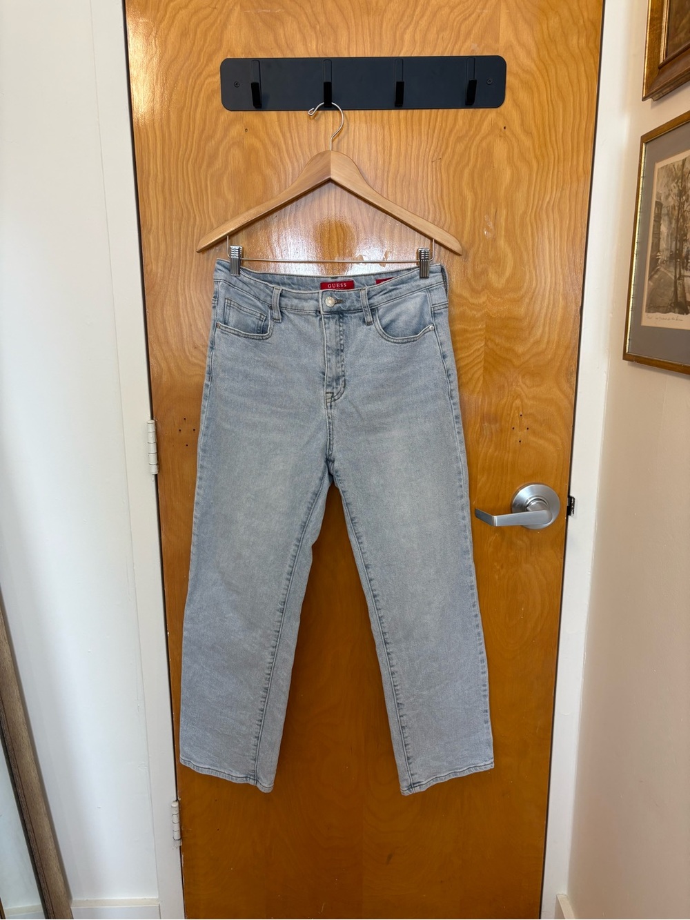 Guess ultra high rise straight jeans